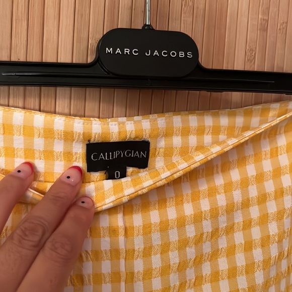 Callipygian gingham yellow trousers - Picture 2 of 8